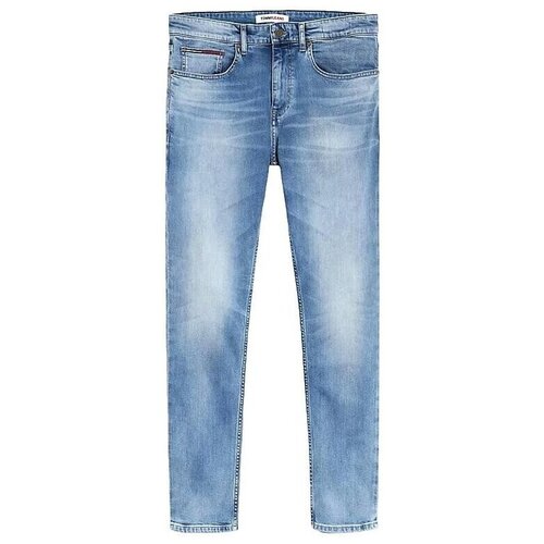 Tommy Jeans Hlače VAQUEROS SLIM HOMBRE DM0DM09555 Modra Slike