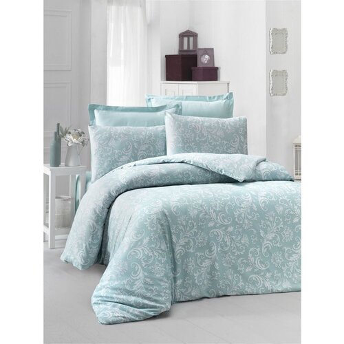 Verano mint mintwhite satin super king quilt cover set (fr) Cene