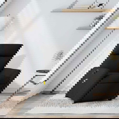 vidaXL Masažna fotelja za odmor, crna tkanina Cene