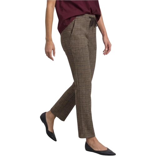 Street One Hlače Bonny MW L28 Woven Check 381382 Kostanjeva Slike
