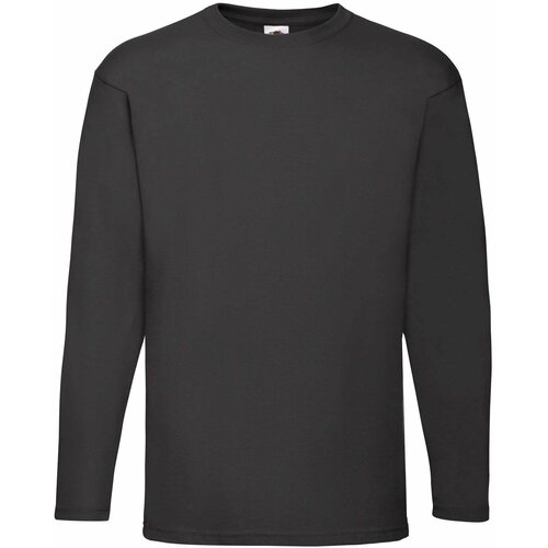 Fruit Of The Loom Valueweight Men's Black Long Sleeve T-Shirt Slike
