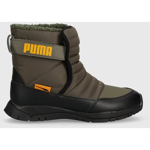 Puma Otroški zimski škornji Nieve Boot WTR AC PS zelena barva