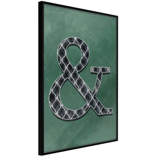  Poster - Ampersand on Green Background 30x45