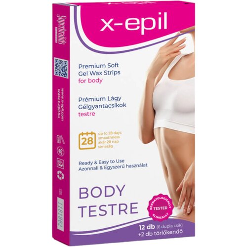 X EPIL - vrhunske trake od gel smole spremne za upotrebu (12 kom) - prilagođene Cijene
