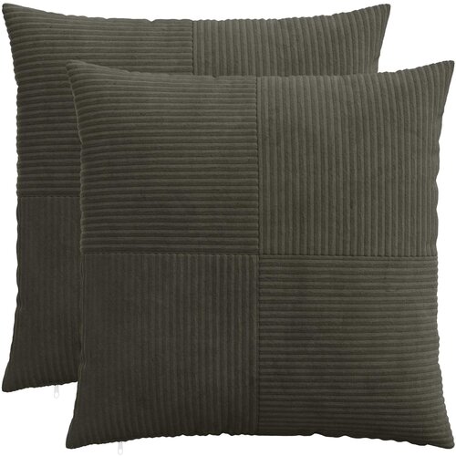  Presvlaka za jastuk 2 pcs ALMELO Antracit 55 x 55 cm Kord Cijene