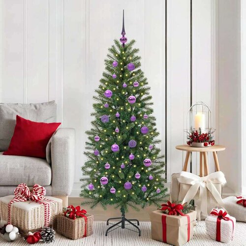 vidaXL Umestno božično drevo med 150 LED Zelena 150 cm PE in PVC Cene