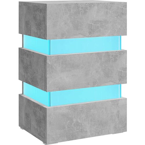 Maison Chic LED Nočna omarica - Nočna miza betonsko siva 45x35x67 cm inženirski les, (21687761) Slike