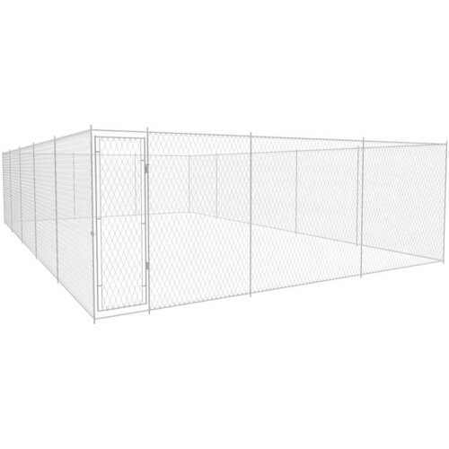 vidaXL Vanjska kućica za pse od pocinčanog čelika 950x570x185 cm Cijene