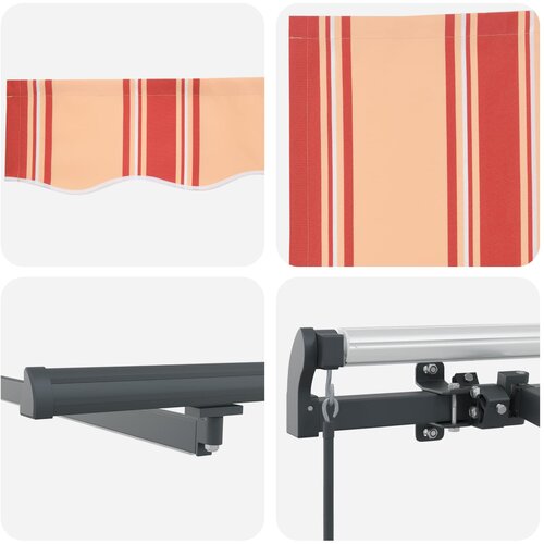  Skrovita tenda žuta i narančasta 350 x 250 cm tkanina Slike