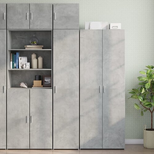 vidaXL Ozka omara za shranjevanje betonsko siva 40x42,5x225cm inž. les Cene