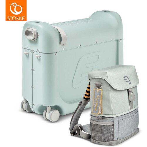 Stokke jetkids™ by potovalna posteljica v kovčku bedbox™ + nahrbtnik crew™ green aurora Cene