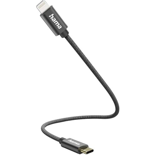 Hama USB polnilni kabel USB 2.0 Apple Lightning vtič \, USB-C&reg; vtič 0.20 m črna 00201601, (20614417) Cene