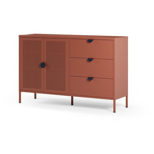 Marckeric Kovinska komoda v barvi terakote 140x90x40 cm Sayla &amp;ndash; Slike