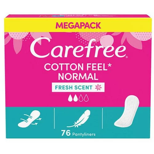 Carefree Cotton Feel Normal ščitniki perila 76 kos za ženske