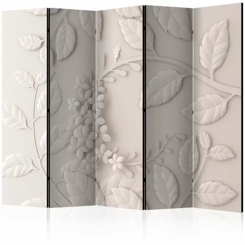  Paravan u 5 dijelova - Paper Flowers (Cream) II [Room Dividers] 225x172
