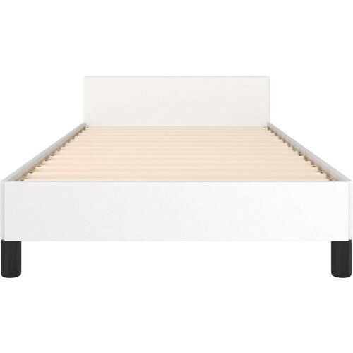 VidaXL okvir za krevet s uzglavljem bijeli 80 x 200 cm od umjetne kože Slike