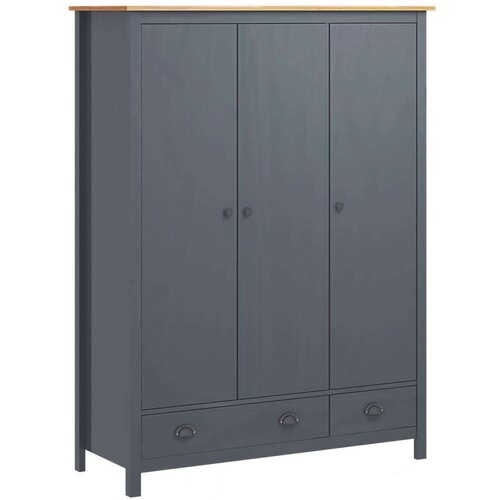  Trokrilni ormar Hill sivi 127 x 50 x 170 cm od masivne borovine Cijene