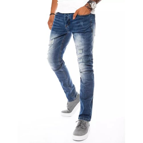 DStreet Blue UX3821 men's trousers Slike