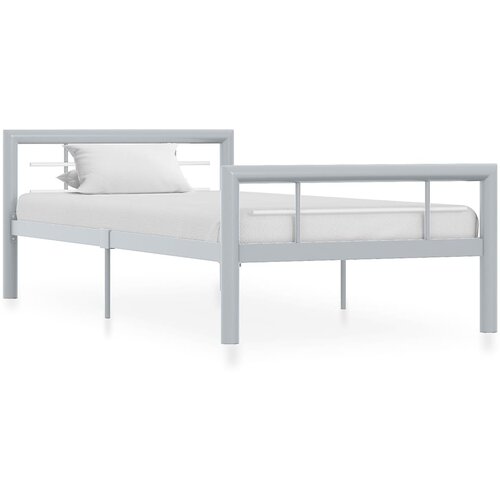  Okvir za krevet sivo-bijeli metalni 90 x 200 cm Cene