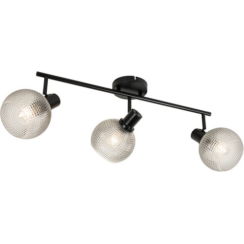 QAZQA Design spot črna z dimnim steklom 3-light - Chico Cene