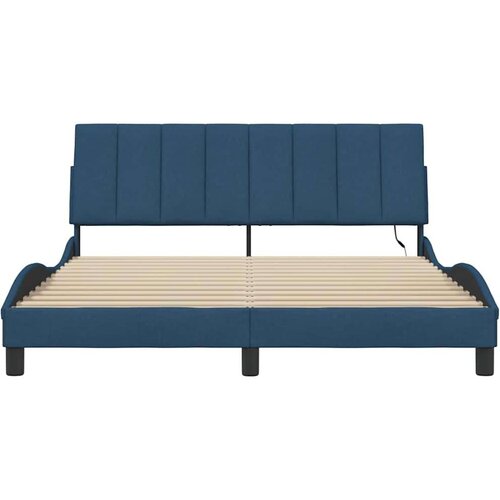  Okvir za krevet bez madraca plavi 160x200 cm od tkanine - Plava 160 x 200 cm Slike