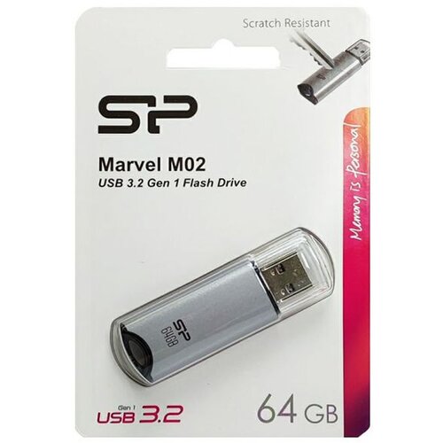 SiliconPower SP USB 3.2 FLASH DRIVE MARVEL M02 64GB SILVER Slike