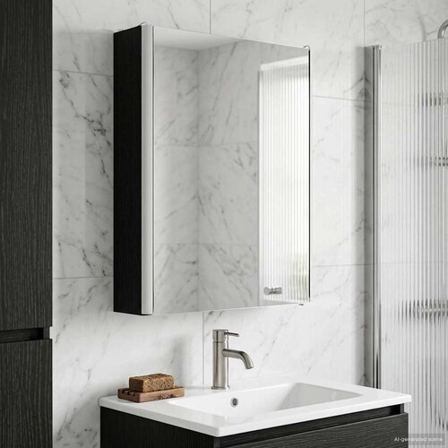  Kupaonski ormar s ogledalom Crni hrast 43 x 11,5 x 60,5 cm Cene