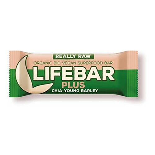 Lifebar organski sirovi Plus desert - Čia Mladi Ječam 47g Slike