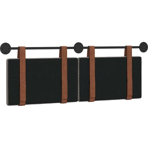  Držeće uzglavlje Zidne Sivo-smeđa 150 x 55 x 5 cm Antikni PU - Sivo-smeđa 140 cm bez LED Slike