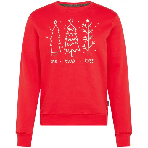 Blend Sweater majica crvena / bijela