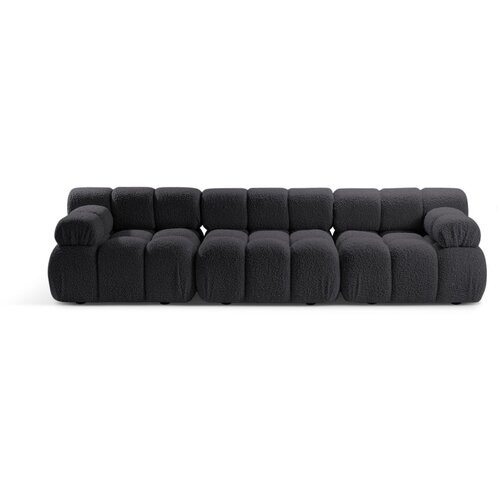 Micadoni Antracitno siva sedežna garnitura iz tkanine bouclé 282 cm Bellis – Home Cene