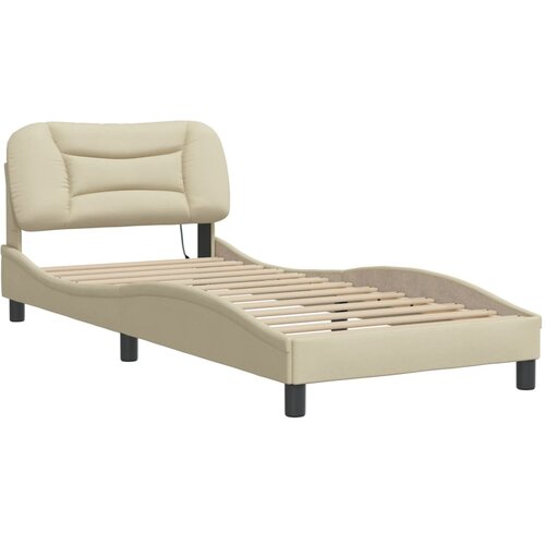 vidaXL Posteljni okvir z vzglavjem krem 80x200 cm blago, (21088967) Cene