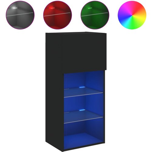 Maison Chic TV omarica - TV stojalo - Televizijska omarica z LED lučkami črna 40,5x30x90 cm, (21702137) Cene