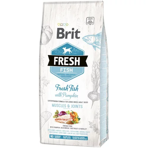 Brit Fresh Adult Large riba z bučo - Varčno pakiranje: 2 x 12 kg