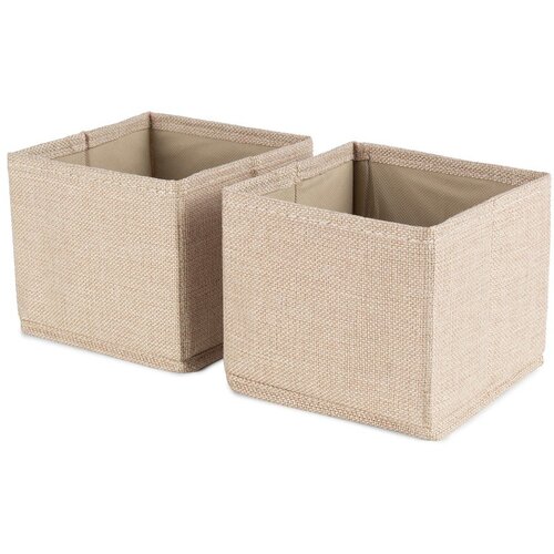 Compactor Bež tekstilne &amp;scaron;katle za shranjevanje v kompletu 2 ks 14x12x12 cm Sandy &amp;ndash; Slike