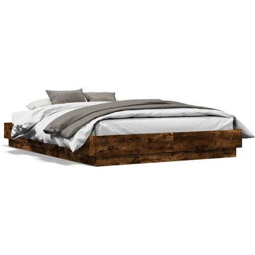 VidaXL Okvir za krevet boja hrasta 120x190 cm konstruirano drvo Slike