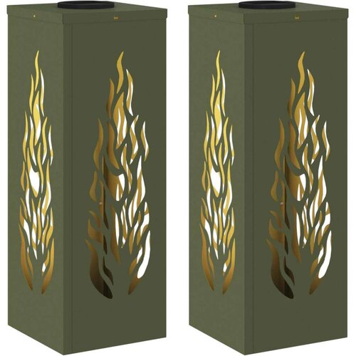  Solarna LED svjetlost za stazu 2 pcs Maslinasto zelena Slike