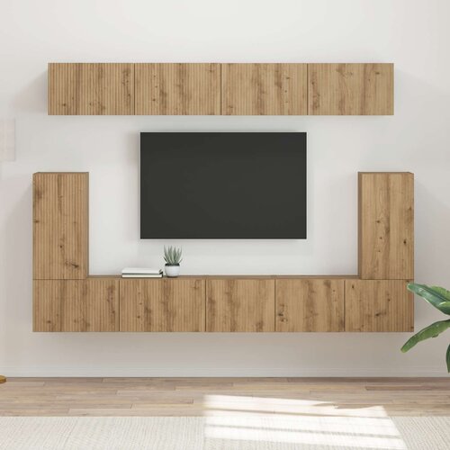  Set TV komoda 5 kom. Umjetnički hrast Konstruirano drvo Cijene