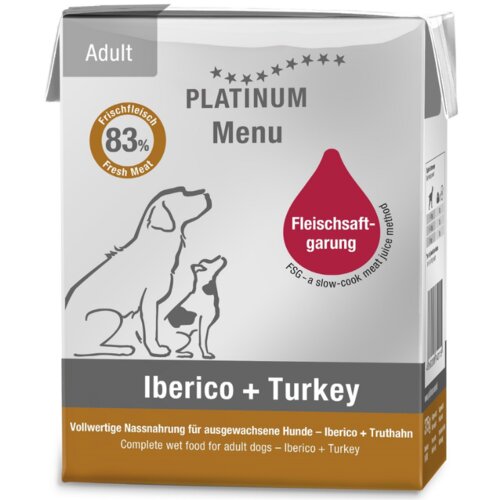 Platinum vlažna hrana za pse menu iberico&turkey 185g Slike
