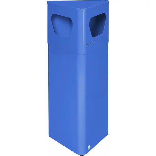VAR Zbiralnik odpadkov, trikotne oblike, prostornina 32 l, z notranjim vstavkom, encijan modre barve