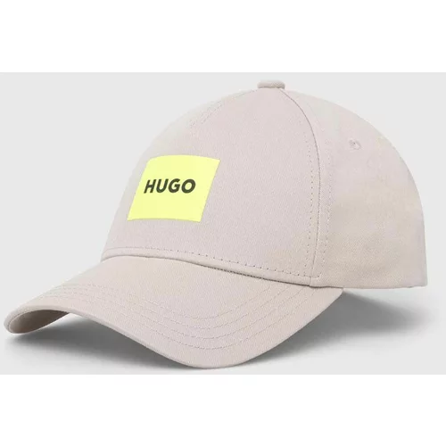Hugo Pamučna kapa sa šiltom boja: siva, s tiskom