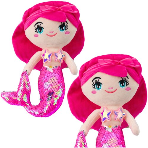  Plush Mermaid Cuddly Toy Tail Sequins Pink 30cm Cijene