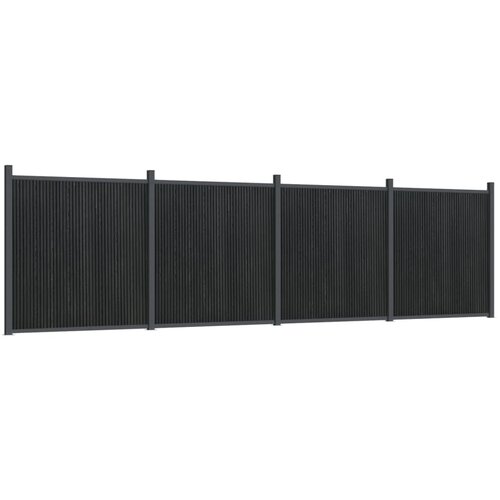 vidaXL Ograjni panel siv 699x186 WPC, (21122983) Cene