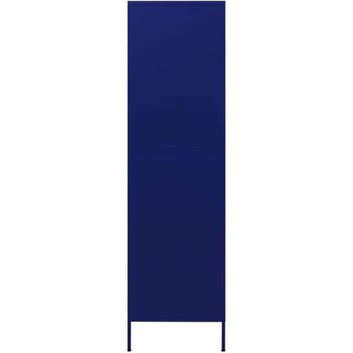 VidaXL Garderobna omara mornarsko modra 90x50x180 cm jeklo Slike