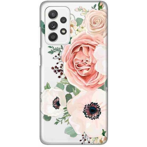 print skin zaštitna maska za telefon samsung A525F/A526B galaxy A52 4G/5G (eu) luxury pink flowers Slike