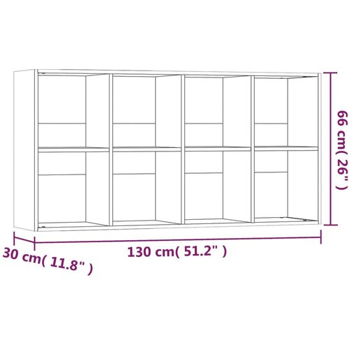  Knjižna omara/komoda dimljen hrast 66x30x130 cm inženirski les, (20600805) Slike