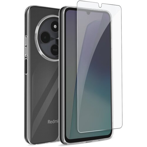 Oem Mayaxess, Zaščitni paket za Xiaomi Redmi 14C Soft Shell in kaljeno steklo, Prozorno, (5000215591) Cene