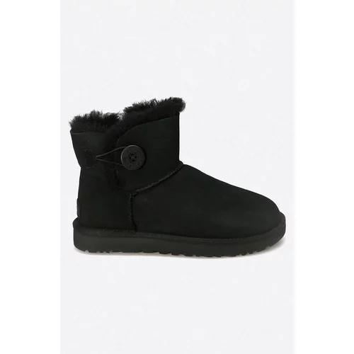 Ugg Cipele za snijeg od brušene kože Mini Bailey Button II za žene, boja: crna, 1016422.BLK
