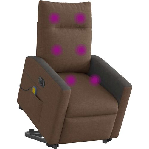 Maison Chic Električni masažni naslanjač - Relax naslanjač s funkcijo vstajanja rjav, (22042609) Cene