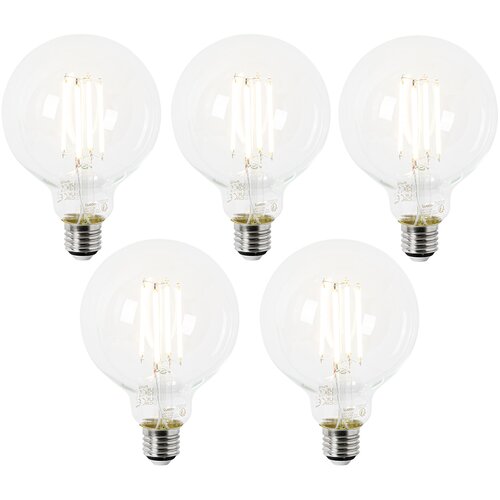 LUEDD Komplet 5 LED žarnic E27 G95 prozorna 2,2 W 470 lm 2700 K Cene